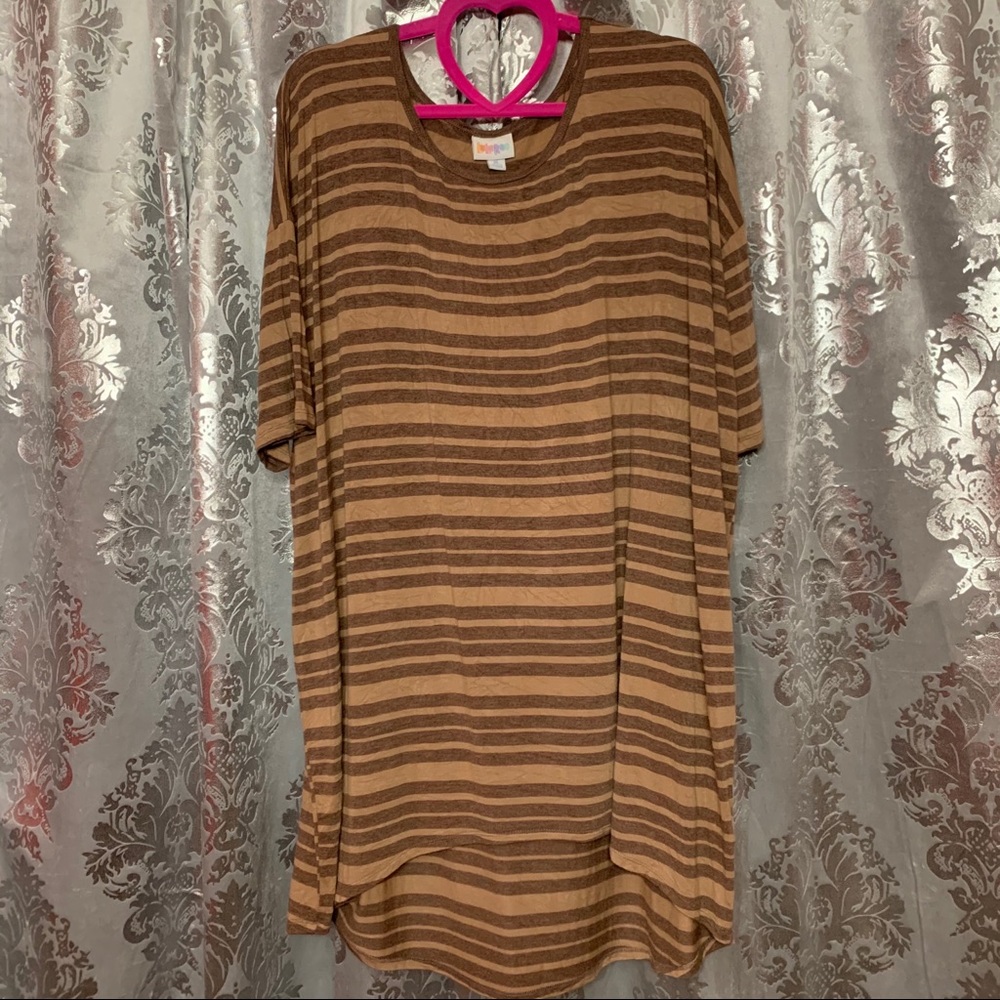 Lularoe XL brown striped Irma
